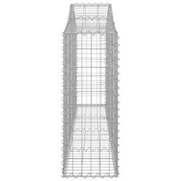 Arched Gabion Baskets - 2 pcs 200x30x80/100 cm Galvanised Iron