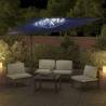 LED Cantilever Umbrella - Azure Blue 400x300 cm | HipoMarket UK