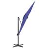 LED Cantilever Umbrella - Azure Blue 400x300 cm | HipoMarket UK