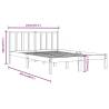 Black Solid Wood Pine Bed Frame 140x200 cm - Stylish & Sturdy