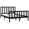 Black Solid Wood Pine Bed Frame 140x200 cm | HipoMarket