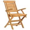 Folding Garden Chairs - 6 pcs Solid Teak Wood | HipoMarket