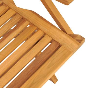 Folding Garden Chairs - 6 pcs Solid Teak Wood | HipoMarket