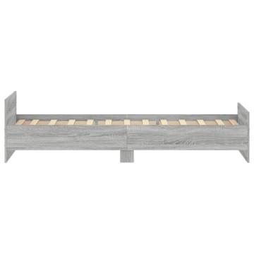 Bed Frame Grey Sonoma 100x200 cm - Durable & Stylish