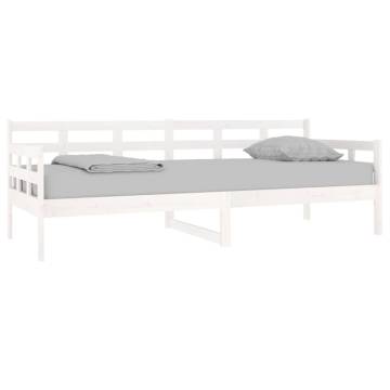 Day Bed White Solid Wood Pine 80x200 cm | HipoMarket