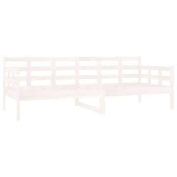 Day Bed White Solid Wood Pine 80x200 cm | HipoMarket