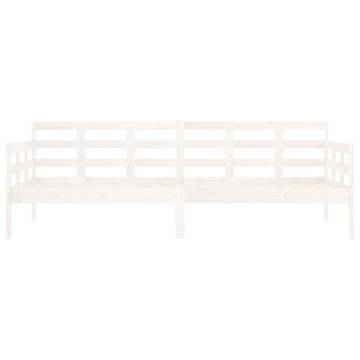 Day Bed White Solid Wood Pine 80x200 cm | HipoMarket