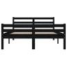 Black Solid Wood Bed Frame 140x190 cm | Modern Bedroom Decor