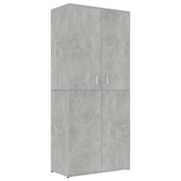 Shoe Cabinet Concrete Grey - 80x39x178 cm | Hipomarket