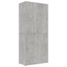 Shoe Cabinet Concrete Grey - 80x39x178 cm | Hipomarket