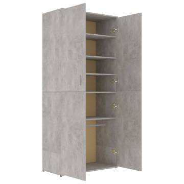 Shoe Cabinet Concrete Grey - 80x39x178 cm | Hipomarket