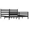 Solid Wood Pine Bed Frame 200x200 cm - Black | HipoMarket