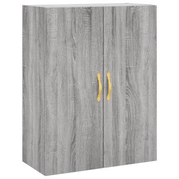 Stylish Grey Sonoma Highboard - 69.5x34x180 cm Engineered Wood