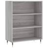 Stylish Grey Sonoma Highboard - 69.5x34x180 cm Engineered Wood