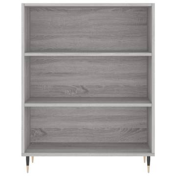 Stylish Grey Sonoma Highboard - 69.5x34x180 cm Engineered Wood