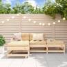 4 Piece Garden Lounge Set Solid Wood Pine Colour natural pine Number of 4 