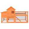 Brown Chicken Coop 186.5x58.5x113 cm | Solid Wood Pine