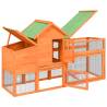 Brown Chicken Coop 186.5x58.5x113 cm | Solid Wood Pine