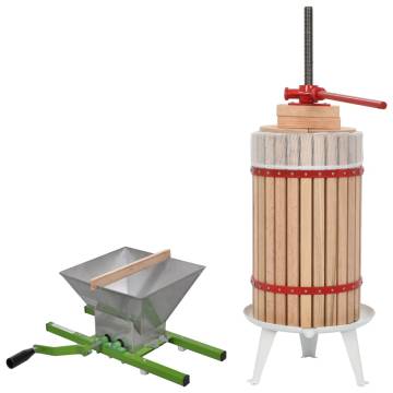 2 Piece Fruit & Wine Press & Crusher Set - Fresh Juice at Home