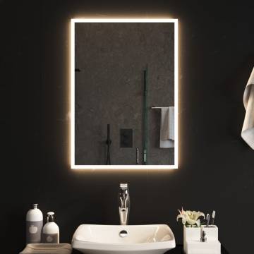 Stylish LED Bathroom Mirror 50x70 cm | HipoMarket