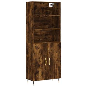 Stylish Highboard Smoked Oak | 69.5x34x180 cm | Hipomarket