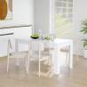 Dining Table White 140x74.5x76 cm Engineered Wood Colour white Quantity in Package 1 