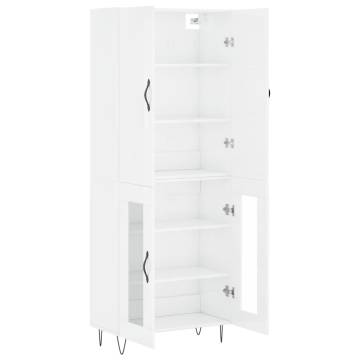 Stylish Highboard High Gloss White - 69.5x34x180 cm | HipoMarket