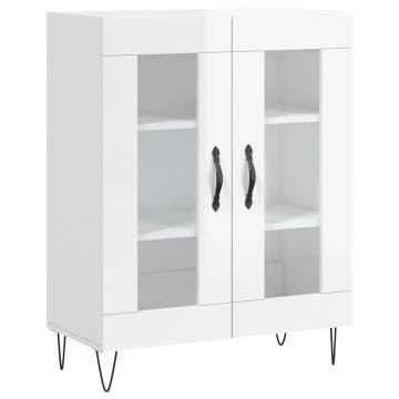 Stylish Highboard High Gloss White - 69.5x34x180 cm | HipoMarket