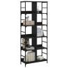 Black Bookshelf 78.5x33x188.5 cm - Engineered Wood Storage