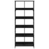 Black Bookshelf 78.5x33x188.5 cm - Engineered Wood Storage