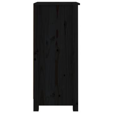 Modern Black Sideboards - 2 pcs Solid Pine for Your Living Room