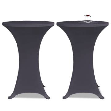 Stretch Table Cover 4 pcs 80 cm Anthracite - Stylish & Versatile