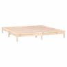 LED Bed Frame 150x200 cm King Size - Solid Wood & LED Lights