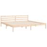 Solid Wood Bed Frame with Headboard 200x200 cm | Hipo Market