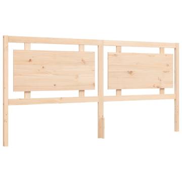 Solid Wood Bed Frame with Headboard 200x200 cm | Hipo Market