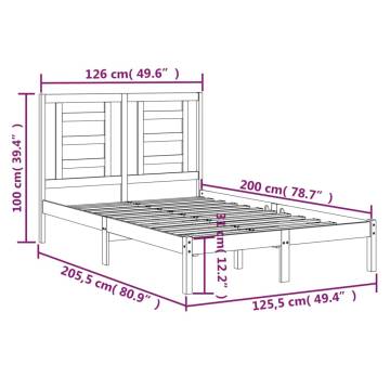 White Solid Pine Bed Frame 120x200 cm | Modern Bedroom Style