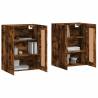 Elegant Wall Mounted Cabinets - Smoked Oak - 2 pcs