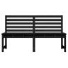 Garden Bench Black 157.5 cm Solid Wood Pine - Hipomarket