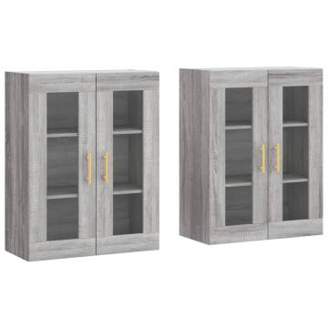 Wall Mounted Cabinets 2 pcs - Grey Sonoma Wood | HipoMarket