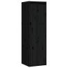 Wall Cabinets 2 pcs Black - Solid Pinewood - 30x30x100 cm