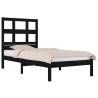 Black Solid Wood Pine Bed Frame 90x200 cm - Hipomarket