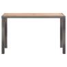 Stylish Garden Table in Anthracite & Brown | 123x60 cm