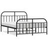 Stylish Black Metal Bed Frame 180x200 cm - Super King Size