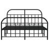 Stylish Black Metal Bed Frame 180x200 cm - Super King Size