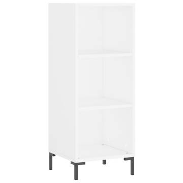 Stylish Highboard White - 34.5x34x180 cm Engineered Wood