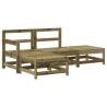 4 Piece Garden Lounge Set - Impregnated Pine Wood | HipoMarket