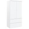 Wardrobe ALTA White - Solid Pine 90x55x170 cm | Hipo Market