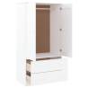 Wardrobe ALTA White - Solid Pine 90x55x170 cm | Hipo Market