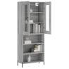 Stylish Highboard in Grey Sonoma - 69.5x34x180 cm