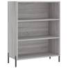 Stylish Highboard in Grey Sonoma - 69.5x34x180 cm